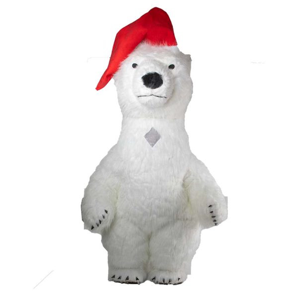 Mascotte Ours blanc géant