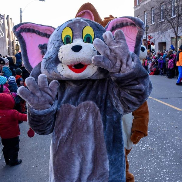 Mascottes Tom et Jerry en action