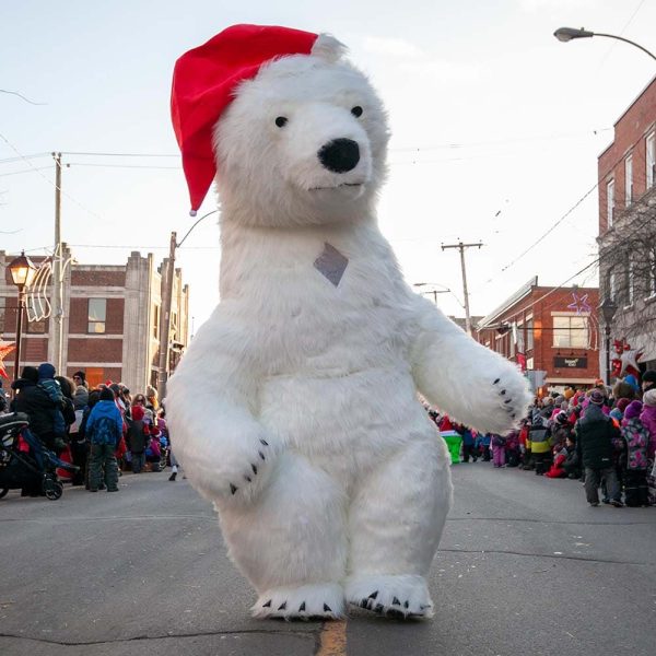 Mascotte Ours blanc géant